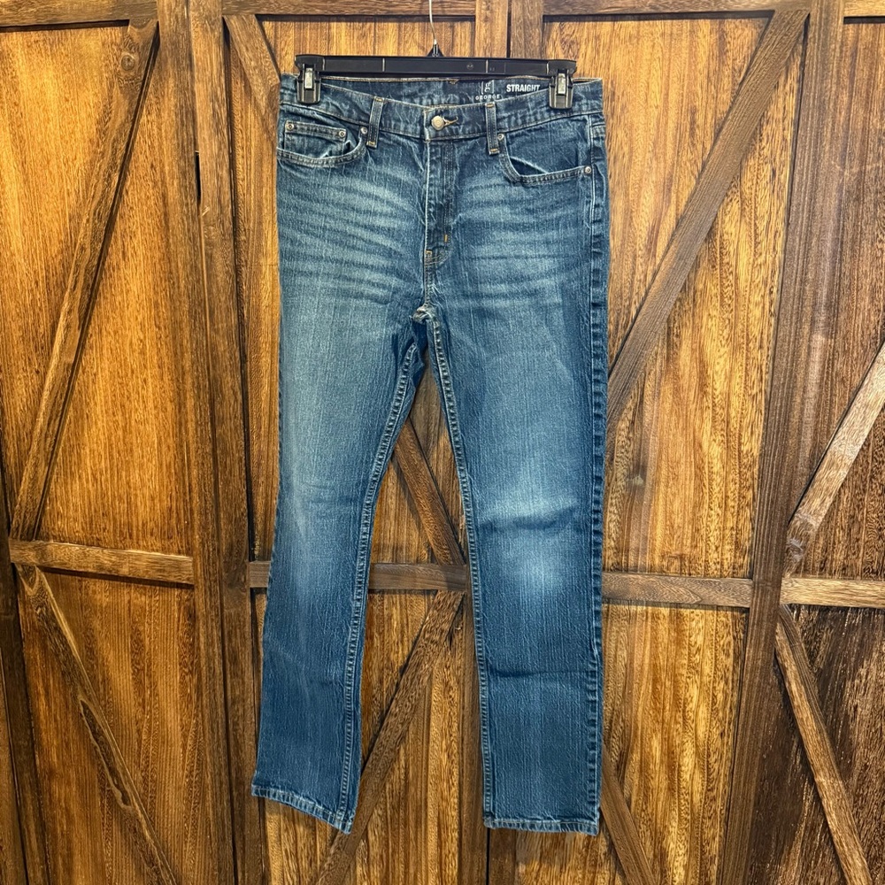 George Dark Blue Straight Jeans 32x34